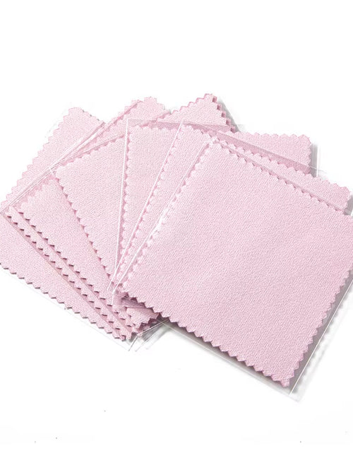 Load image into Gallery viewer, 50Pcs Individually Silver Cleaner Polishing Jewelry Cloth Napkin Tarnish Remover Tool with Package Ornaments for Silverware Gold
