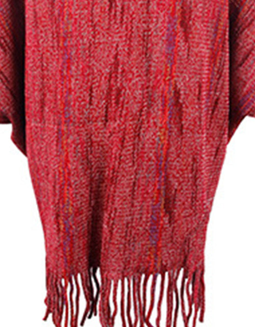 Load image into Gallery viewer, Fringe Detail Printed Poncho
