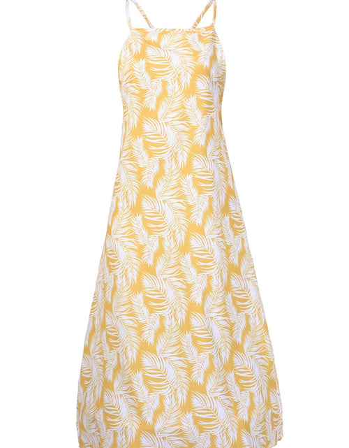 Load image into Gallery viewer, Slit Crisscross Printed Sleeveless Cami Dress

