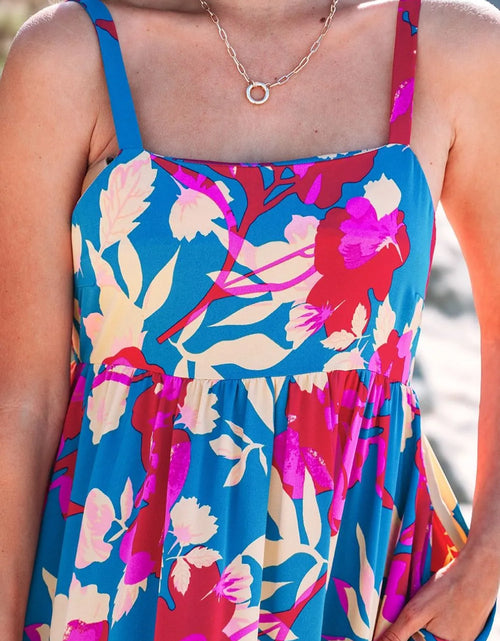 Load image into Gallery viewer, Floral Square Neck Cami Dress with Pockets
