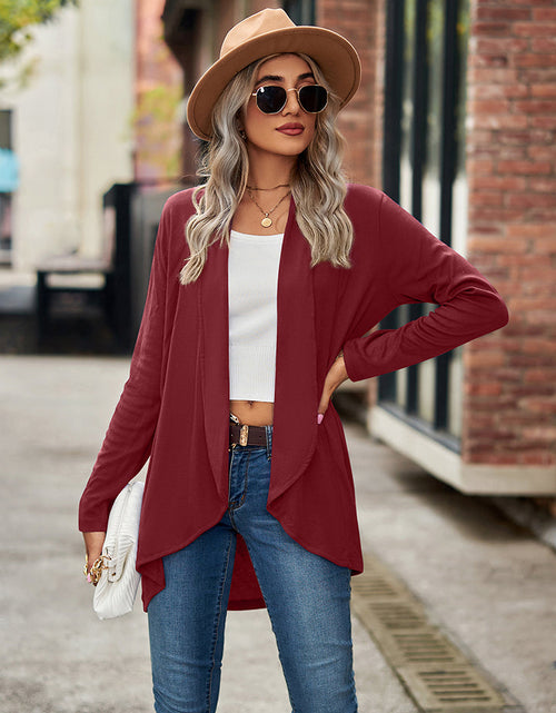 Load image into Gallery viewer, Open Front Long Sleeve Cardigan
