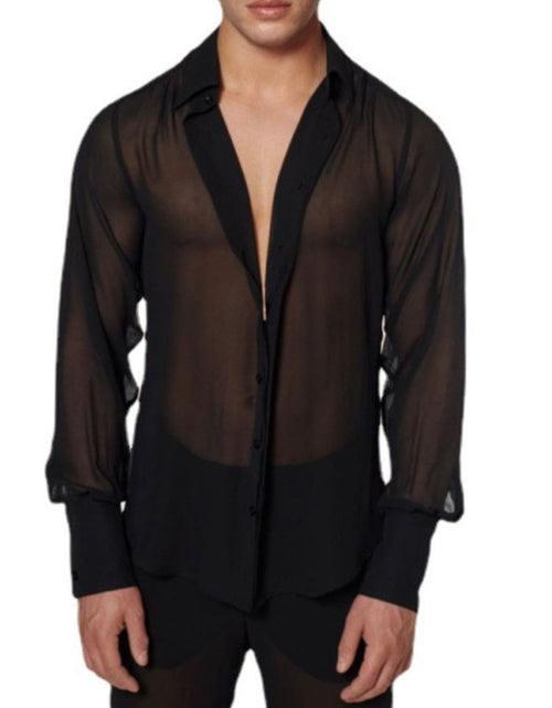 Load image into Gallery viewer, Men's Full Size Collared Neck Long Sleeve Shirt Plus Size
