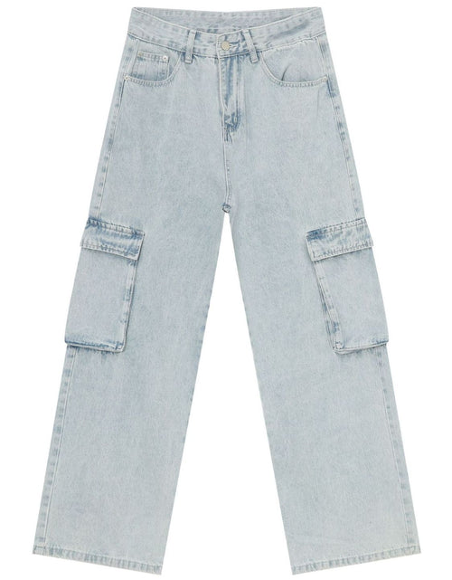 Load image into Gallery viewer, Men's Wide Leg Jeans with Cargo Pockets
