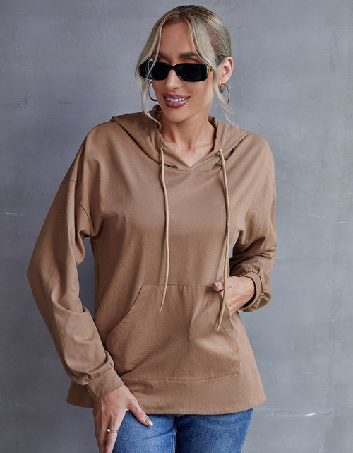 Load image into Gallery viewer, Ivy Lane Drawstring Pocketed Dropped Shoulder Hoodie
