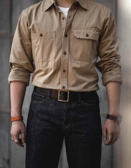 Load image into Gallery viewer, Men's Button Down Long Sleeve Shirt with Chest Pockets

