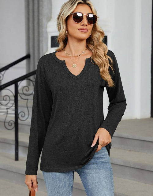 Load image into Gallery viewer, Notched Long Sleeve T-Shirt
