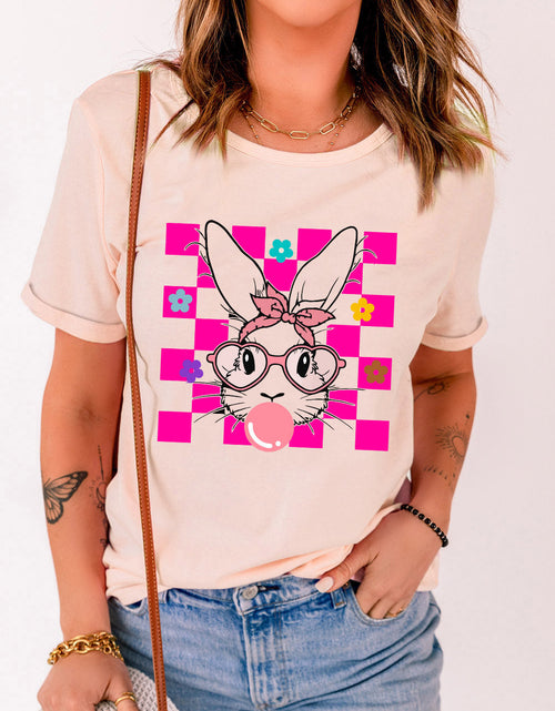 Load image into Gallery viewer, Rabbit Round Neck Short Sleeve T-Shirt
