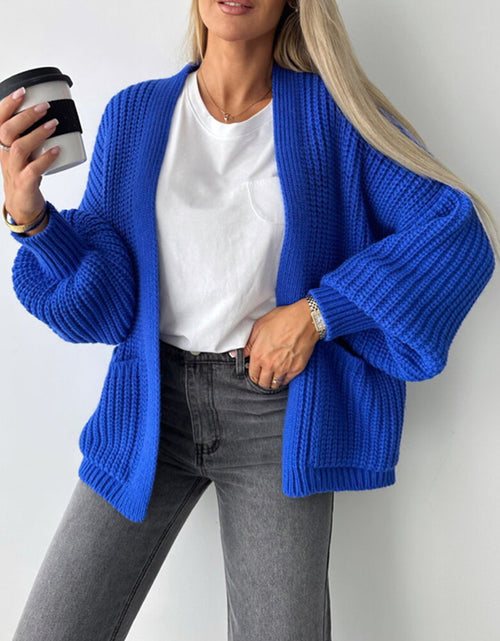 Load image into Gallery viewer, Open Front Dropped Shoulder Cardigan
