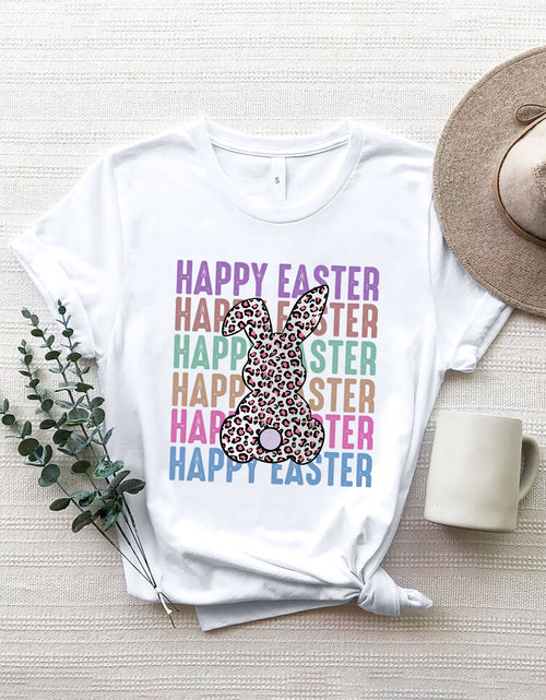 Load image into Gallery viewer, HAPPY EASTER Round Neck Short Sleeve T-Shirt
