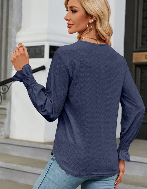 Load image into Gallery viewer, V-Neck Flounce Sleeve T-Shirt
