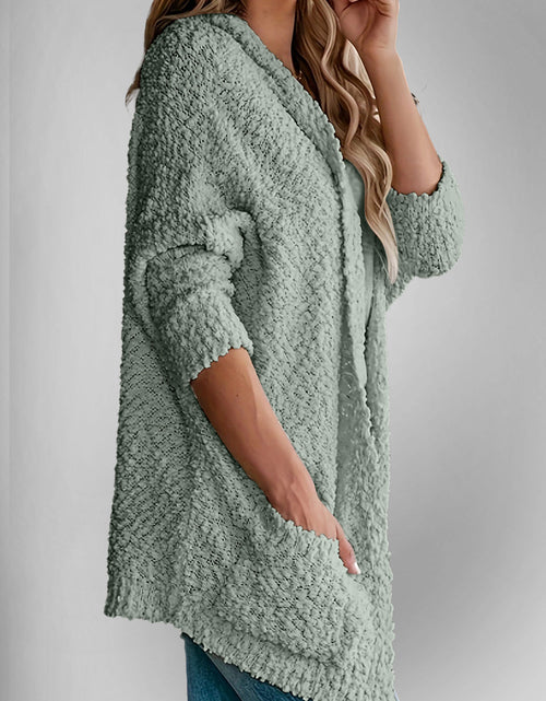 Load image into Gallery viewer, Double Take Pocketed Open Front Long Sleeve Cardigan
