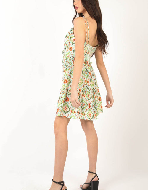 Load image into Gallery viewer, VERY J Floral Back Smocked Ruffled Mini Dress
