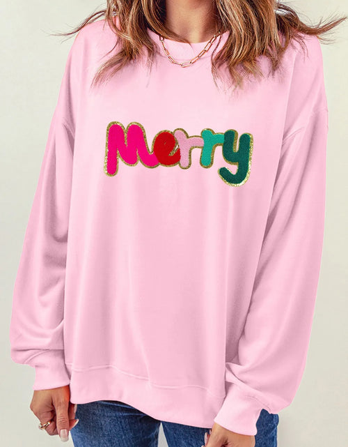 Load image into Gallery viewer, MERRY Round Neck Long Sleeve Sweatshirt
