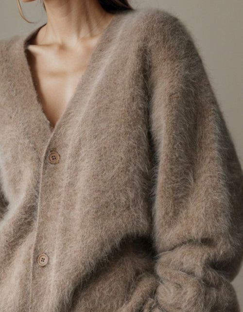 Load image into Gallery viewer, Button Up Dropped Shoulder Cardigan
