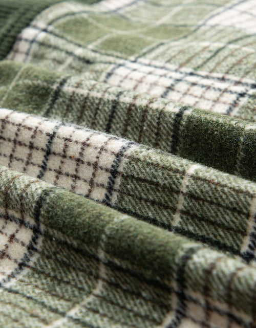 Load image into Gallery viewer, Snap Down Collared Neck Plaid Shacket
