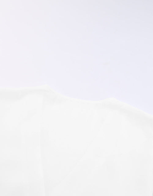 Load image into Gallery viewer, V-Neck Tie Hem Flutter Sleeve Blouse
