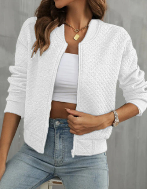 Load image into Gallery viewer, Zip Up Long Sleeve Jacket
