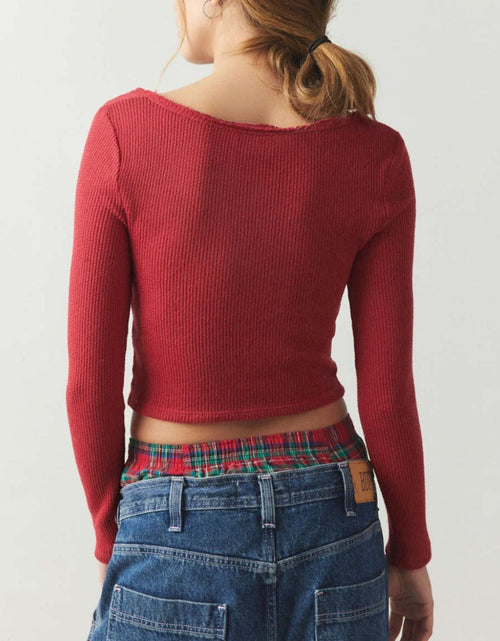 Load image into Gallery viewer, Notched Long Sleeve T-Shirt
