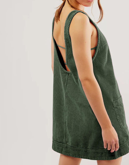 Load image into Gallery viewer, Mandy Round Neck Wide Strap Mini Dress with Pockets
