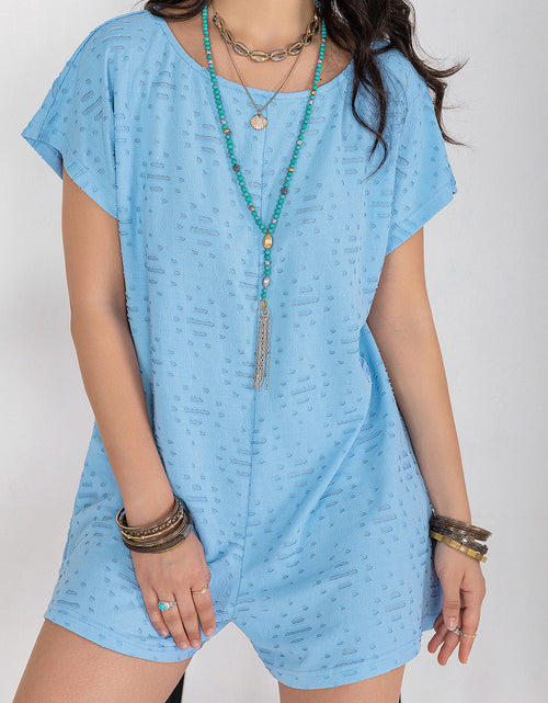 Load image into Gallery viewer, Round Neck Short Sleeve Romper
