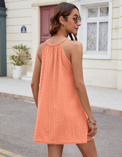 Load image into Gallery viewer, Florira Eyelet Sleeveless Mini Dress
