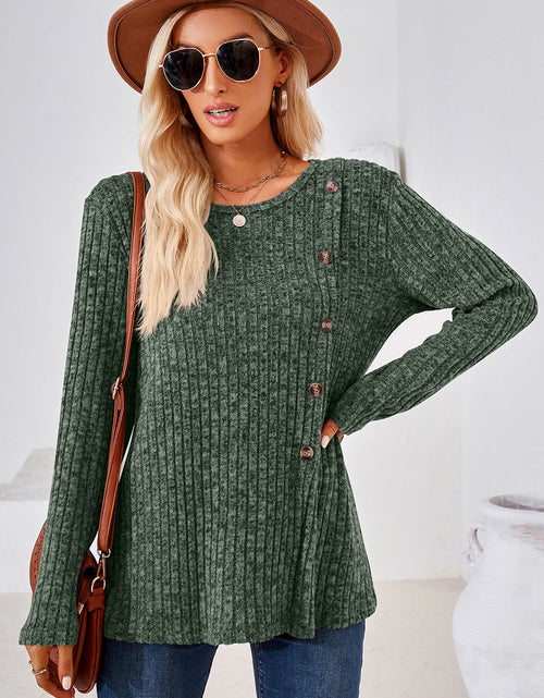 Load image into Gallery viewer, Round Neck Long Sleeve T-Shirt
