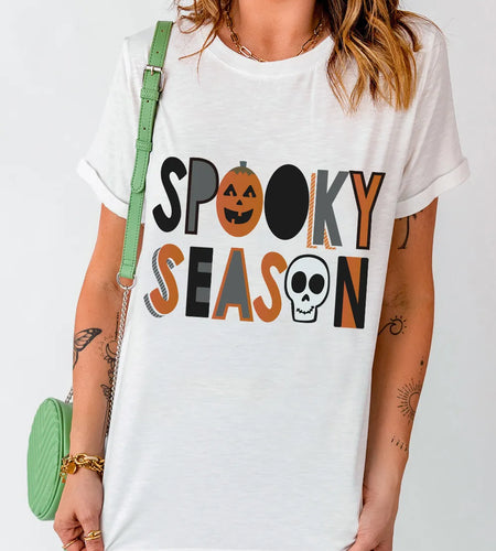 Letter Graphic Round Neck Short Sleeve T-Shirt