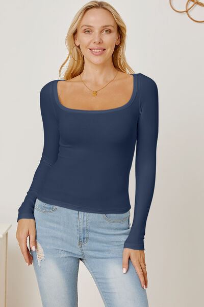 Load image into Gallery viewer, Square Neck Long Sleeve T-Shirt
