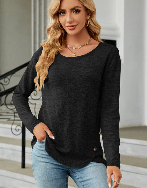 Load image into Gallery viewer, Round Neck Long Sleeve T-Shirt

