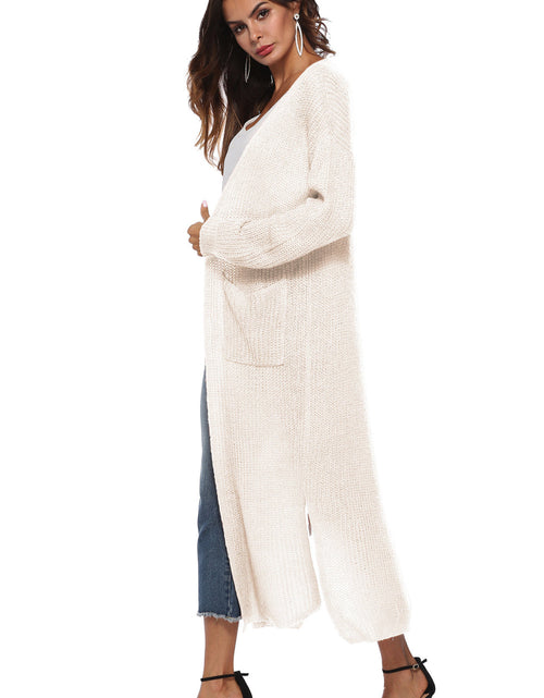 Load image into Gallery viewer, Long Sleeve Open Front Buttoned Cardigan
