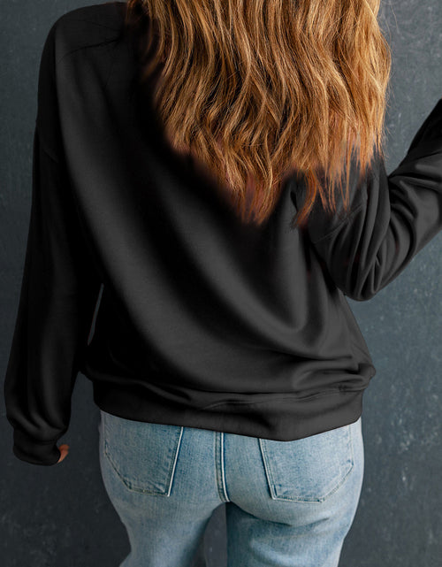 Load image into Gallery viewer, Rhinestone Smile Long Sleeve Sweatshirt
