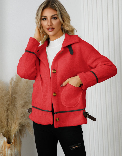 Load image into Gallery viewer, Pocketed Button Down Collared Neck Jacket
