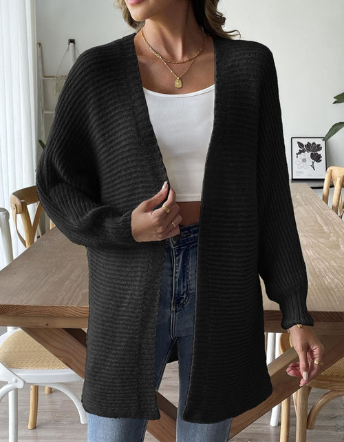 Load image into Gallery viewer, Open Front Long Sleeve Cardigan
