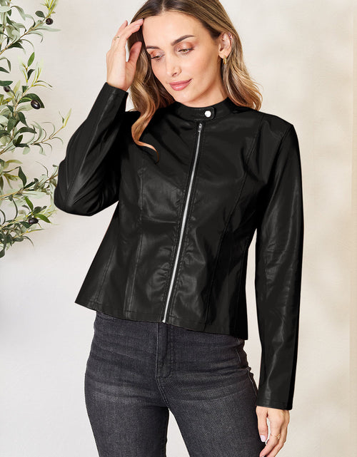 Load image into Gallery viewer, Mock Neck Zip Up Jacket
