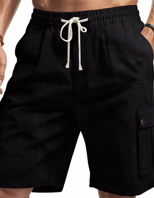 Load image into Gallery viewer, Men's Full Size Drawstring Shorts with Pockets Plus Size
