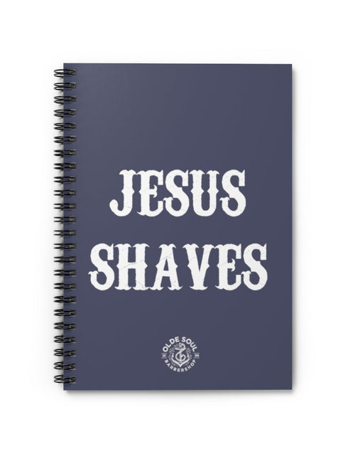 Load image into Gallery viewer, Jesus Shaves Spiral Notebook - Ruled Line by The Olde Soul
