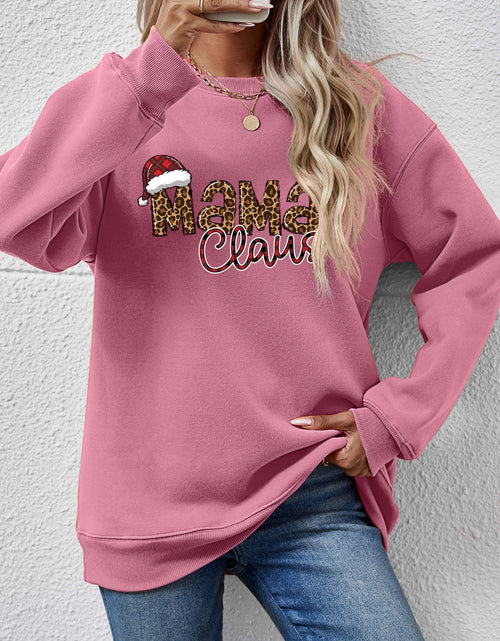 Load image into Gallery viewer, Round Neck Letter Graphic Long Sleeve Sweatshirt
