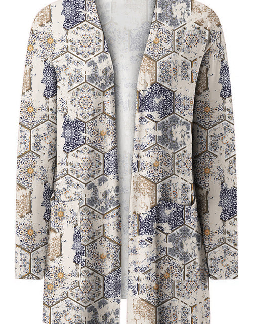 Load image into Gallery viewer, Printed Long Sleeve Cardigan
