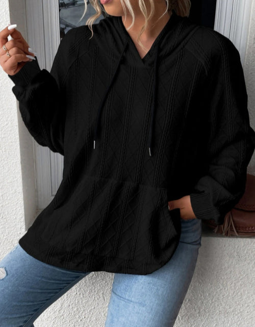 Load image into Gallery viewer, Full Size Drawstring Long Sleeve Hoodie
