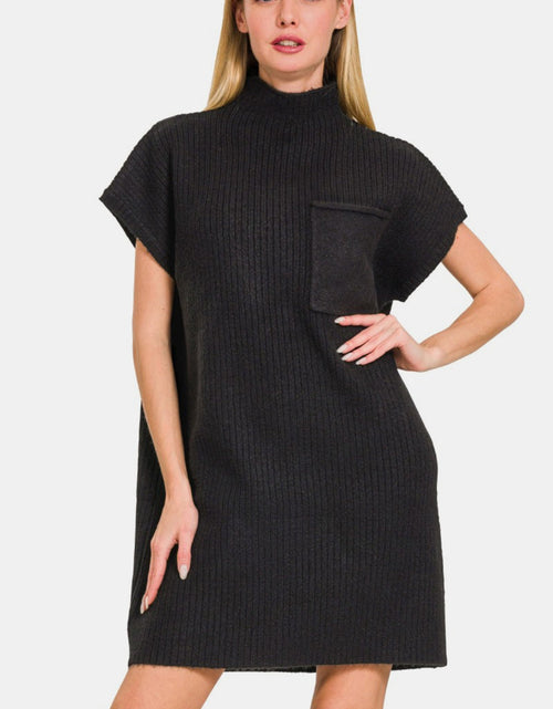Load image into Gallery viewer, Zenana Short Sleeve Sweater Mini Dress
