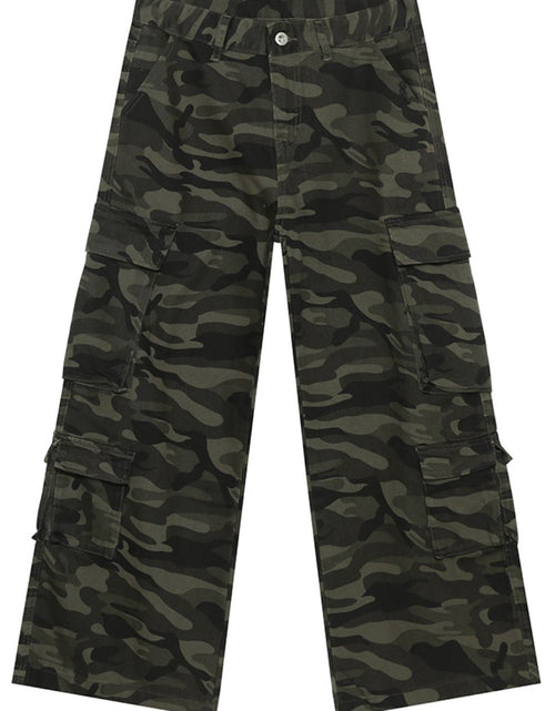 Load image into Gallery viewer, Camouflage Jeans with Cargo Pockets
