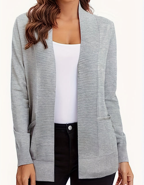 Load image into Gallery viewer, Open Front Long Sleeve Sweater Cardigan
