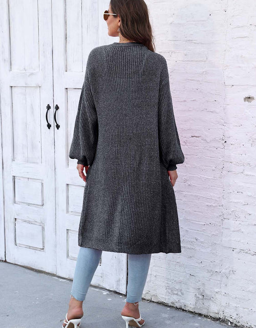 Load image into Gallery viewer, Open Front Longline Cardigan with Pockets
