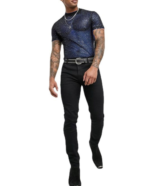 Load image into Gallery viewer, Men's Full Size Mock Neck Short Sleeve Top Plus Size
