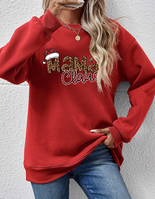 Load image into Gallery viewer, Round Neck Letter Graphic Long Sleeve Sweatshirt
