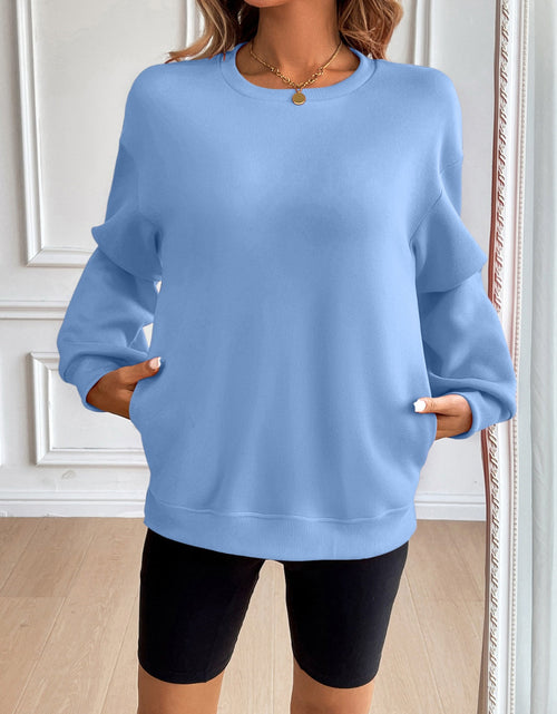 Load image into Gallery viewer, Ivy Lane Round Neck Long Sleeve Sweatshirt
