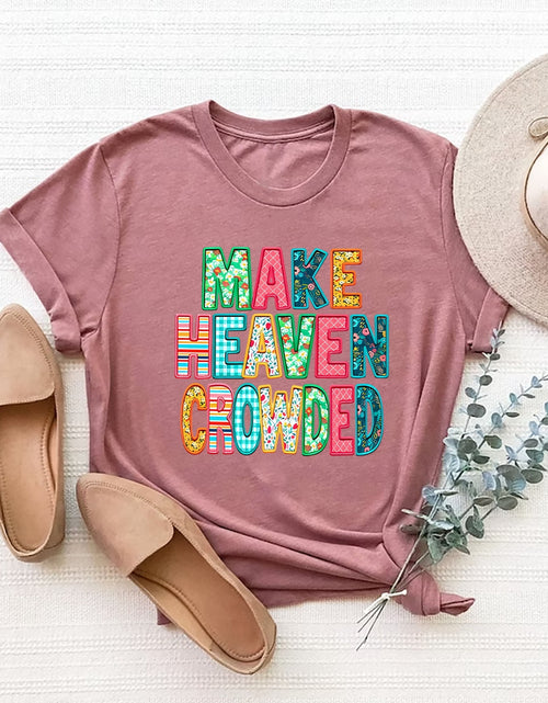 Load image into Gallery viewer, Letter Round Neck Short Sleeve T-Shirt
