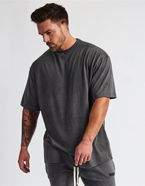Load image into Gallery viewer, Men's Plus Size Round Neck Half Sleeve T-Shirt
