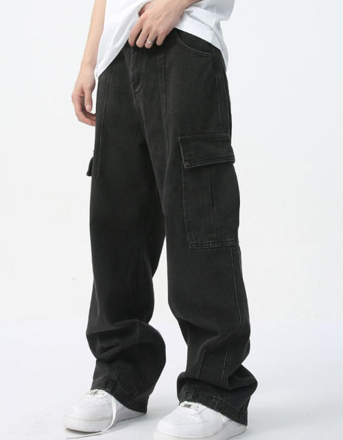 Load image into Gallery viewer, Men's Straight Cargo Jeans
