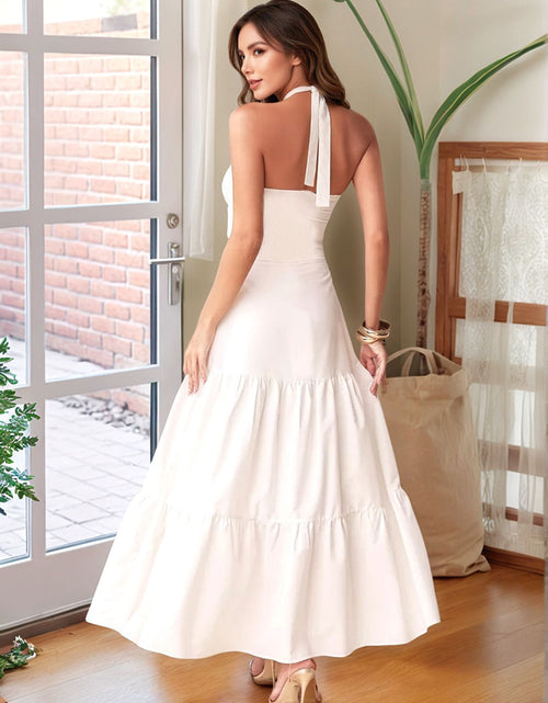 Load image into Gallery viewer, Twist Front Cutout Tiered Maxi Dress
